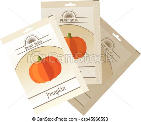 450x392 Vector Image Of The Pack Of Pumpkin Seeds Eps Vectors