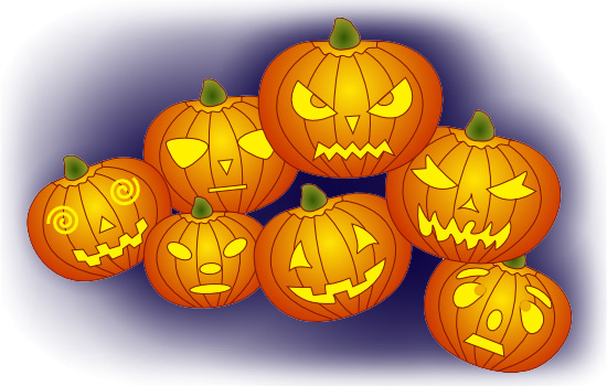 550x350 Pumpkin Drawings Of Faces