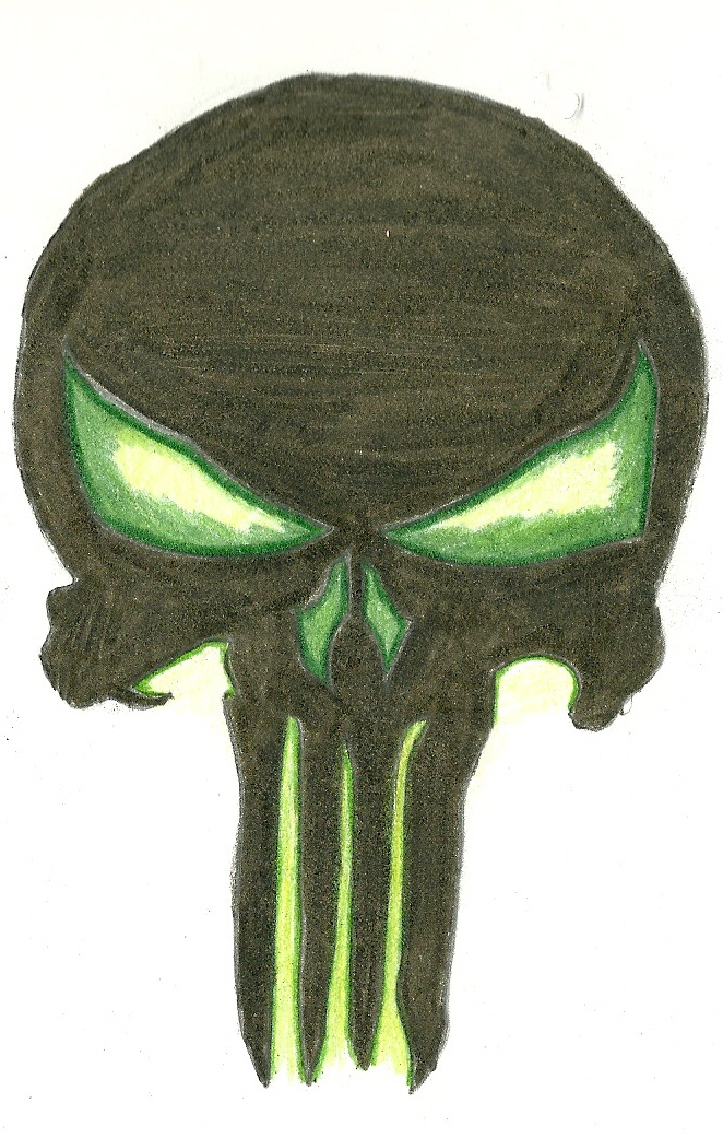 662x1041 Punisher Skull By Hazardreborn