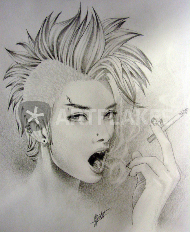 656x800 Punk Drawing Art Prints And Posters By Sfantoo