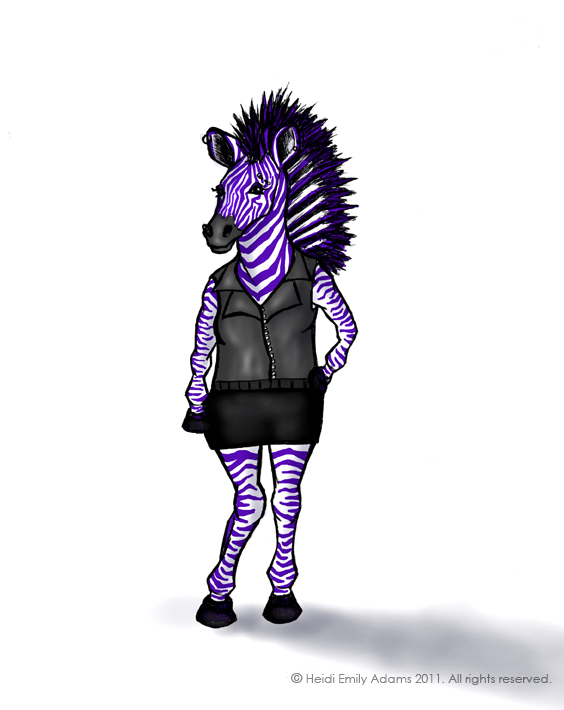 564x710 Heidi Emily Adams Illustration A Punk Rock Zebra And A Lesson