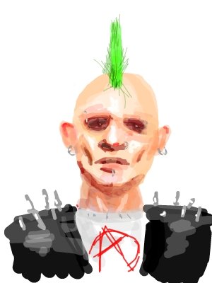 300x400 Punk Rocker A Portrait Speedpaint Drawing By Lagger