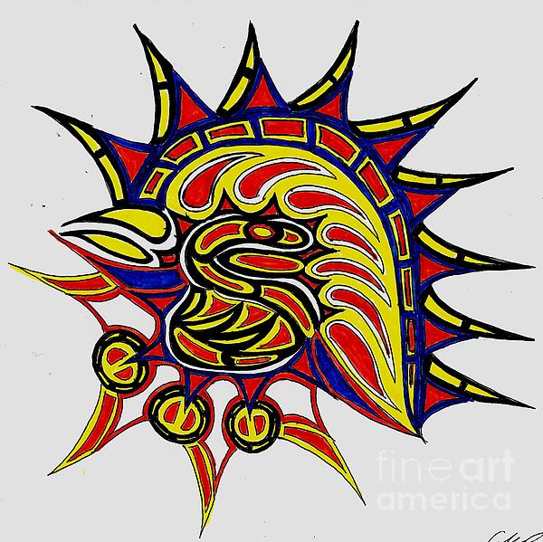 600x599 Snake Eyed Punk Rocker Drawing By Graham Roberts