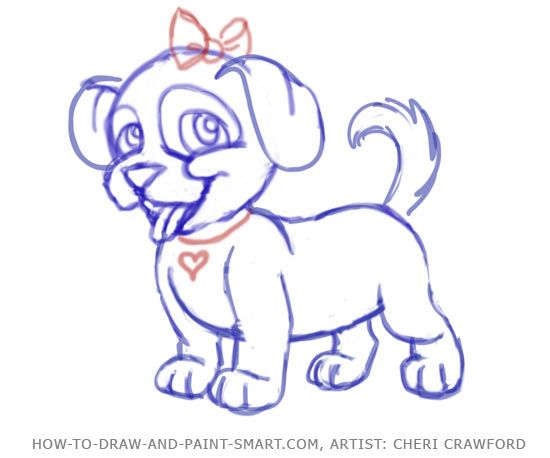 550x458 How To Draw A Puppy Face Step 8 Crafts Puppy Face