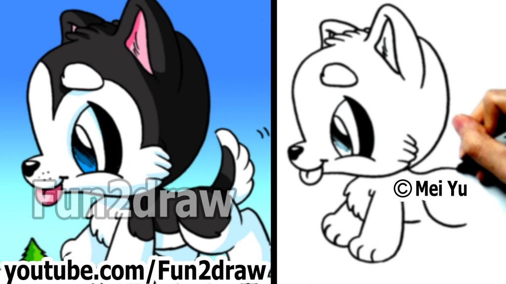 1024x576 How To Draw A Baby Puppy How To Draw A Cute Puppy Drawing For Kids
