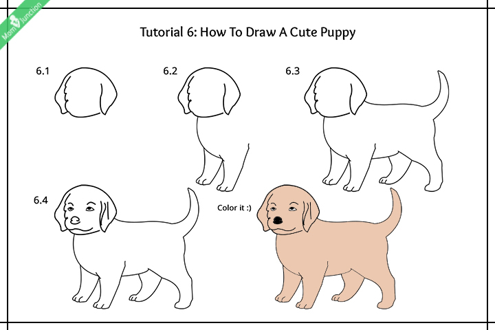 Puppy Drawing Step By Step at GetDrawings | Free download