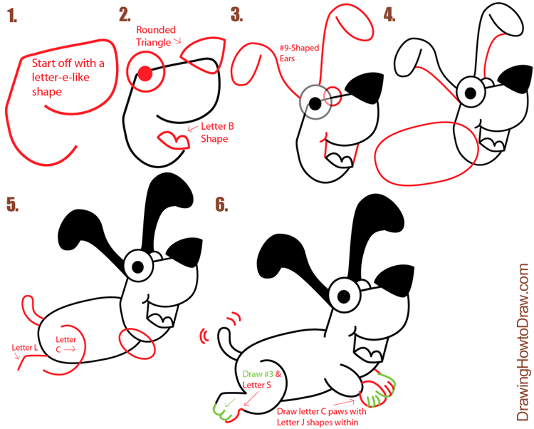 750x602 How To Draw A Puppy With A Lowercase E Body Rysunek Dla Dzieci I