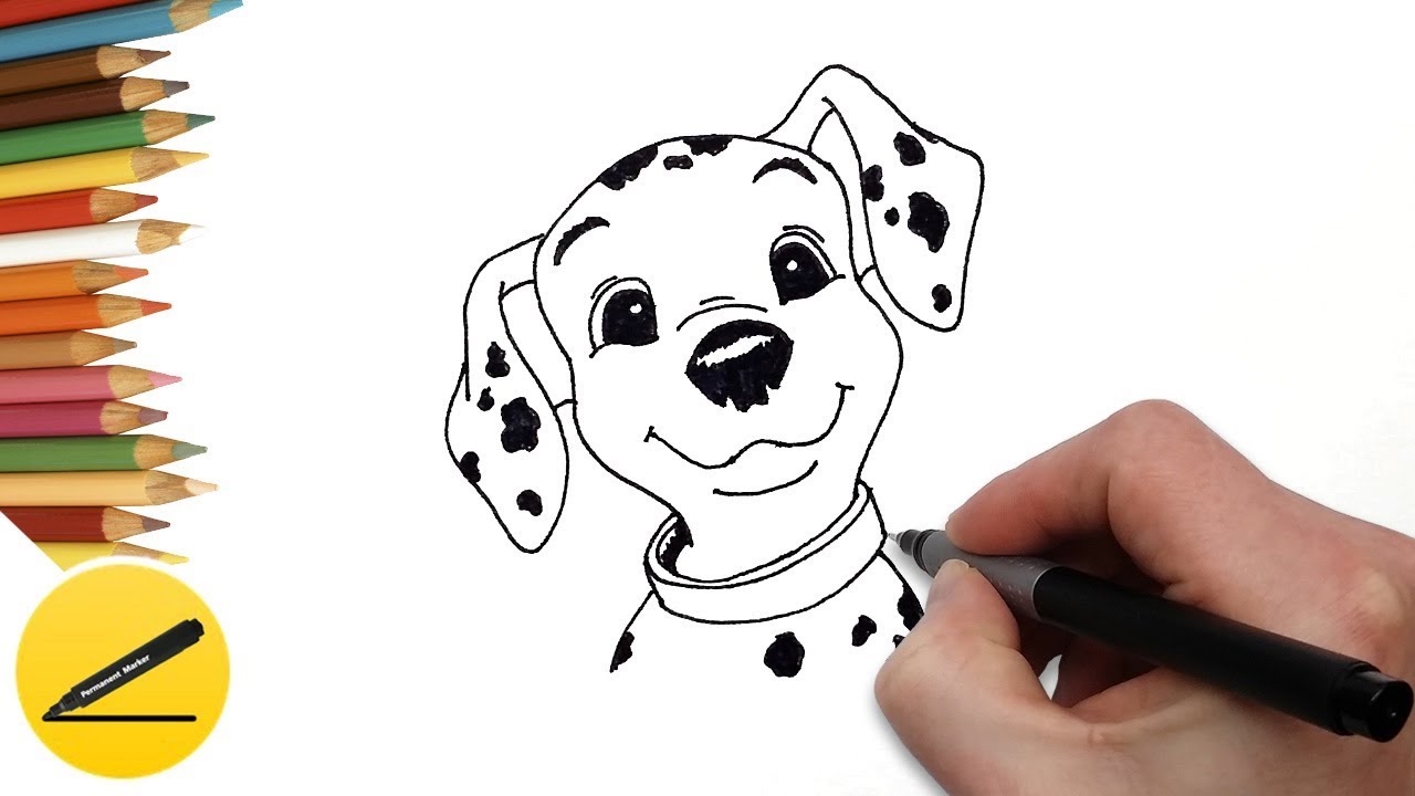 1280x720 How To Draw A Puppy From 101 Dalmatians Step By Step