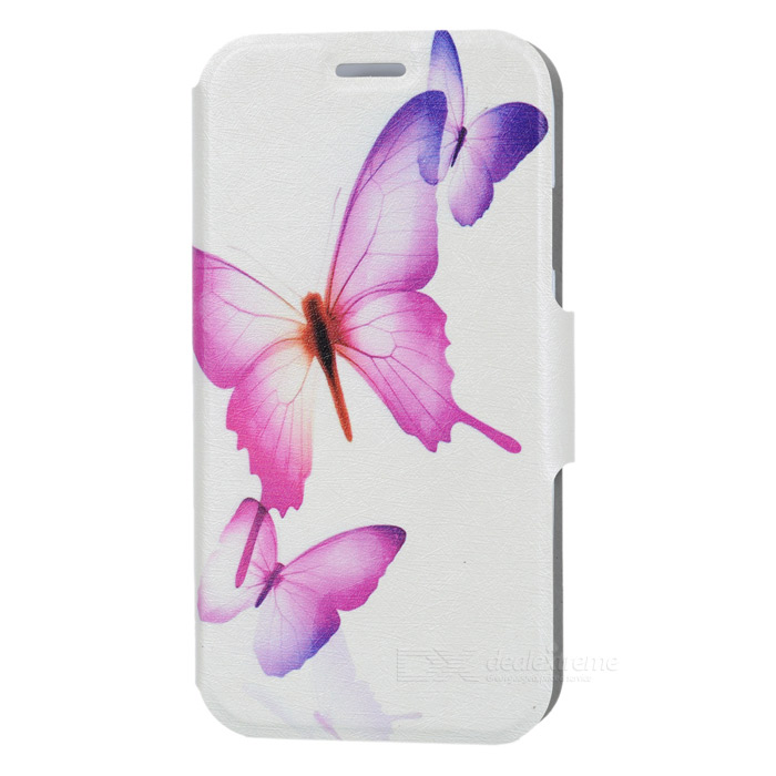 700x700 Kinston Purple Butterfly Drawing Pattern Pu Leather Cover Pouches
