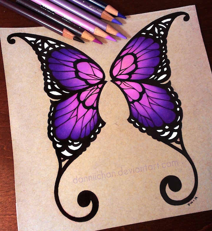 720x784 Purple Butterfly Wings