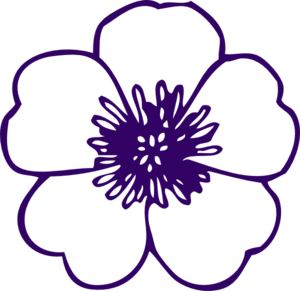 300x291 Purple Flower Clip Art