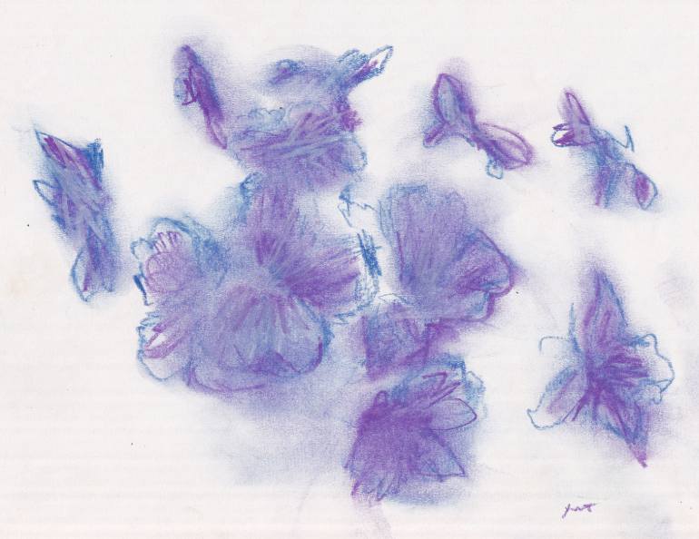 770x594 Saatchi Art Purple Flowers Drawing By Jeffrey Yount