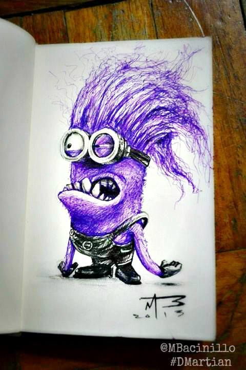 480x720 Purple Minions Drawing