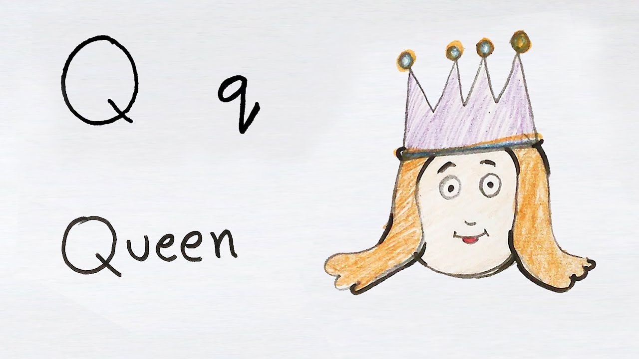 1280x720 Q For Queen How To Draw Using Alphabets Fun With Alphabets