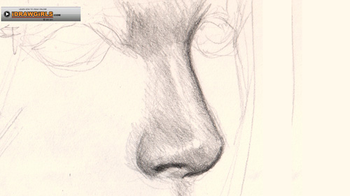 500x281 How To Draw Nose Three Quarter View
