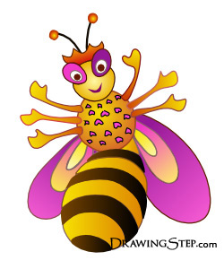 250x300 Queen Bee Cartoon Bee Queen Drawing Step By Step Beeezzzz