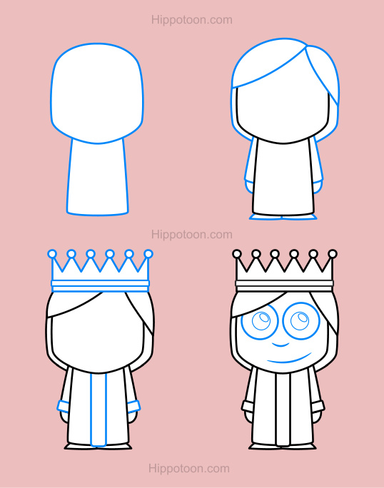 538x684 Simple Drawing Lesson On How To Draw A Queen. Drawing