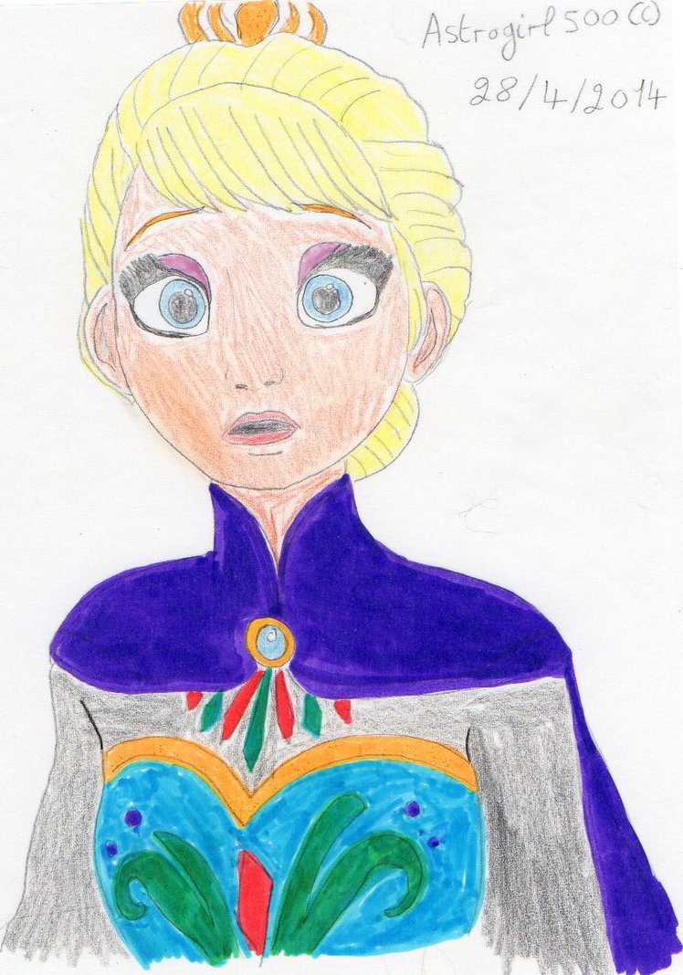 748x1068 Queen Elsa Drawing By Astrogirl500