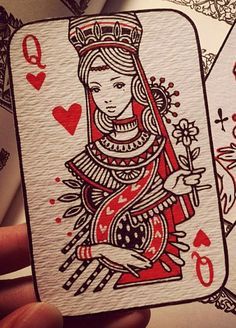 236x328 Queen Of Hearts Card Design