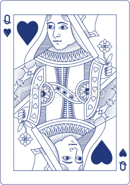 Queen Of Hearts Card Drawing at GetDrawings | Free download