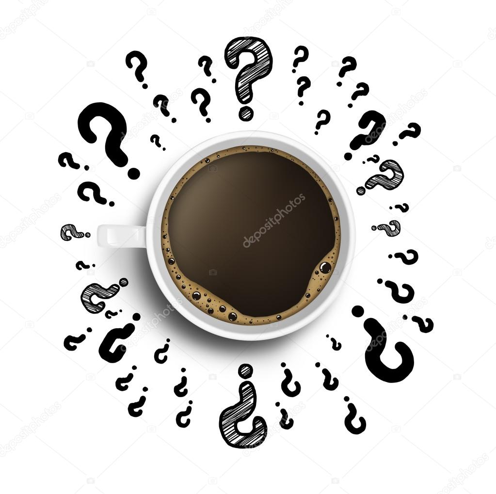 1023x1019 Coffee And Drawing Question Stock Photo Peshkova