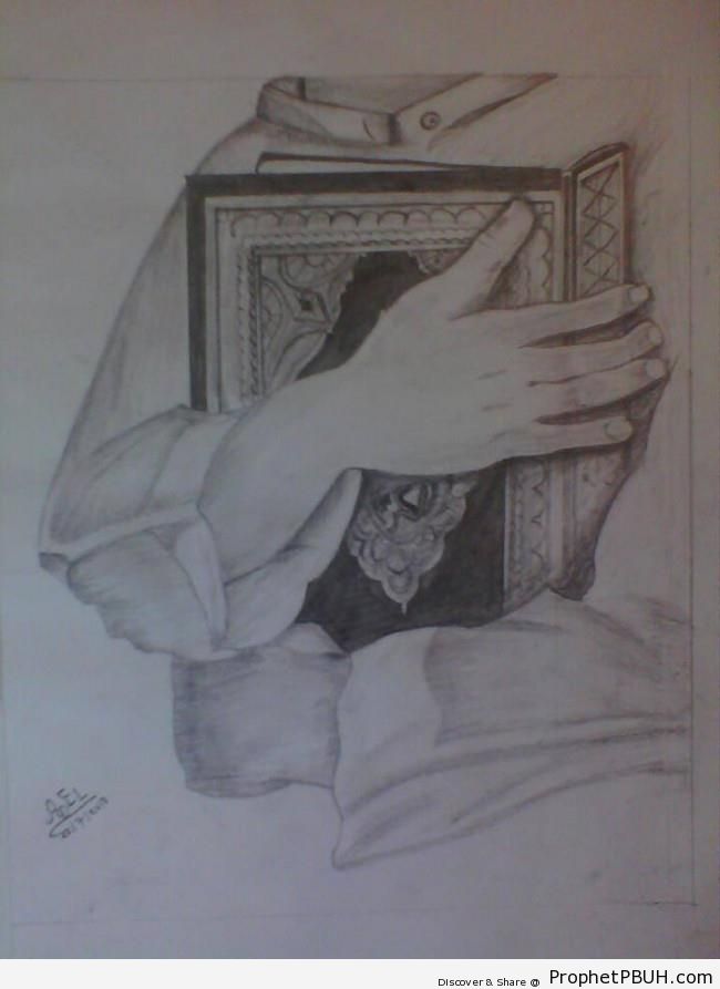 650x893 Quran Hug (Drawing) Drawings Prophet Pbuh (Peace Be Upon Him)