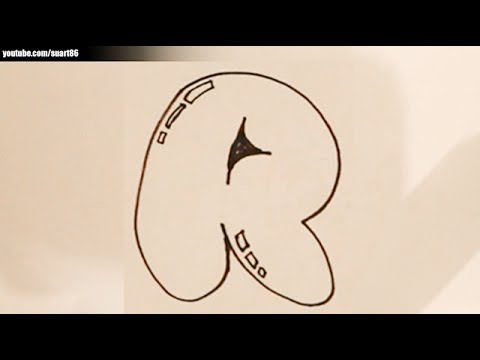 480x360 How To Draw Bubble Letter R