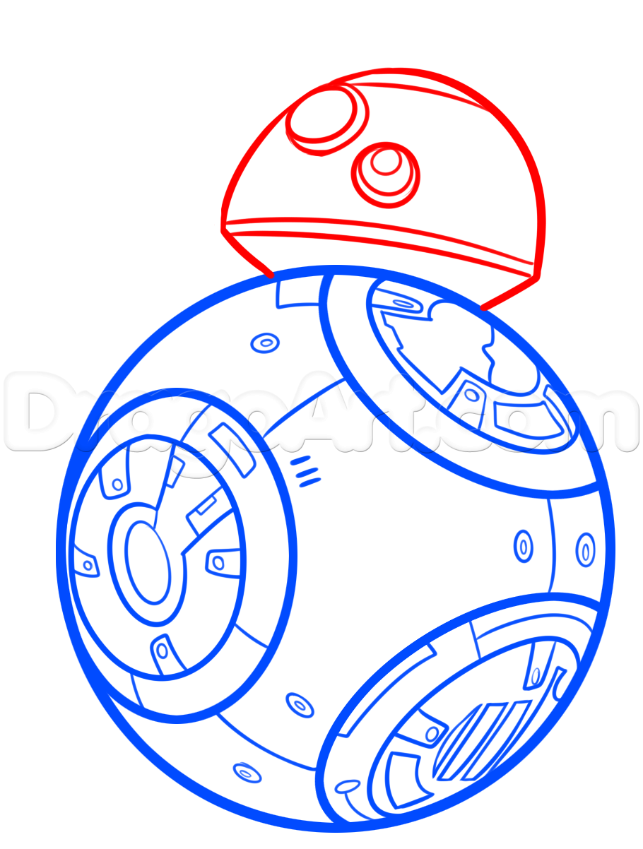 910x1202 How To Draw Bb 8 Step 5 Holiday Party Bb, Star And Bb8