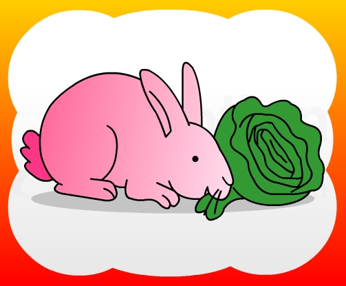 503x415 How2draw4kids How To Draw Rabbit (Eating) For Kids