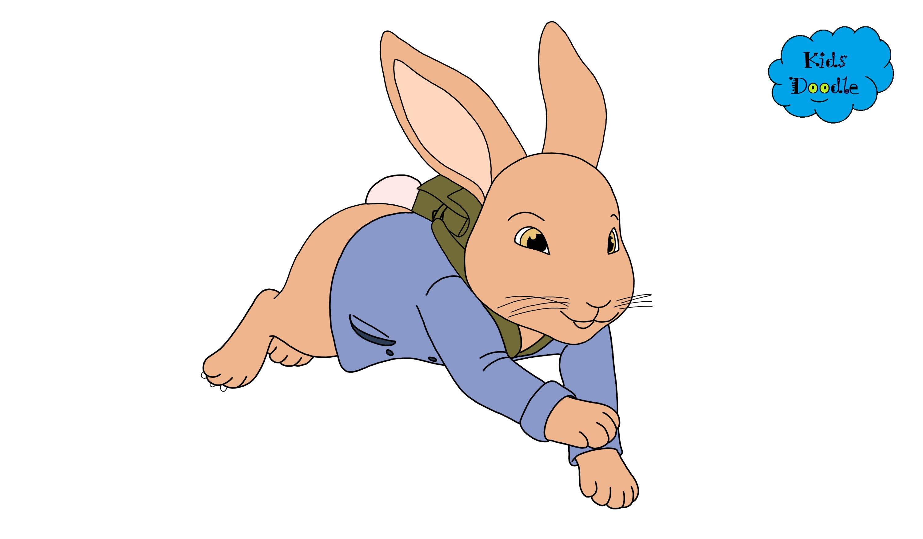 3000x1751 How To Draw Peter Rabbit From Peter Rabbit Episodes Full Step By