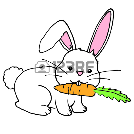 Rabbit Eating Carrot Drawing at GetDrawings | Free download