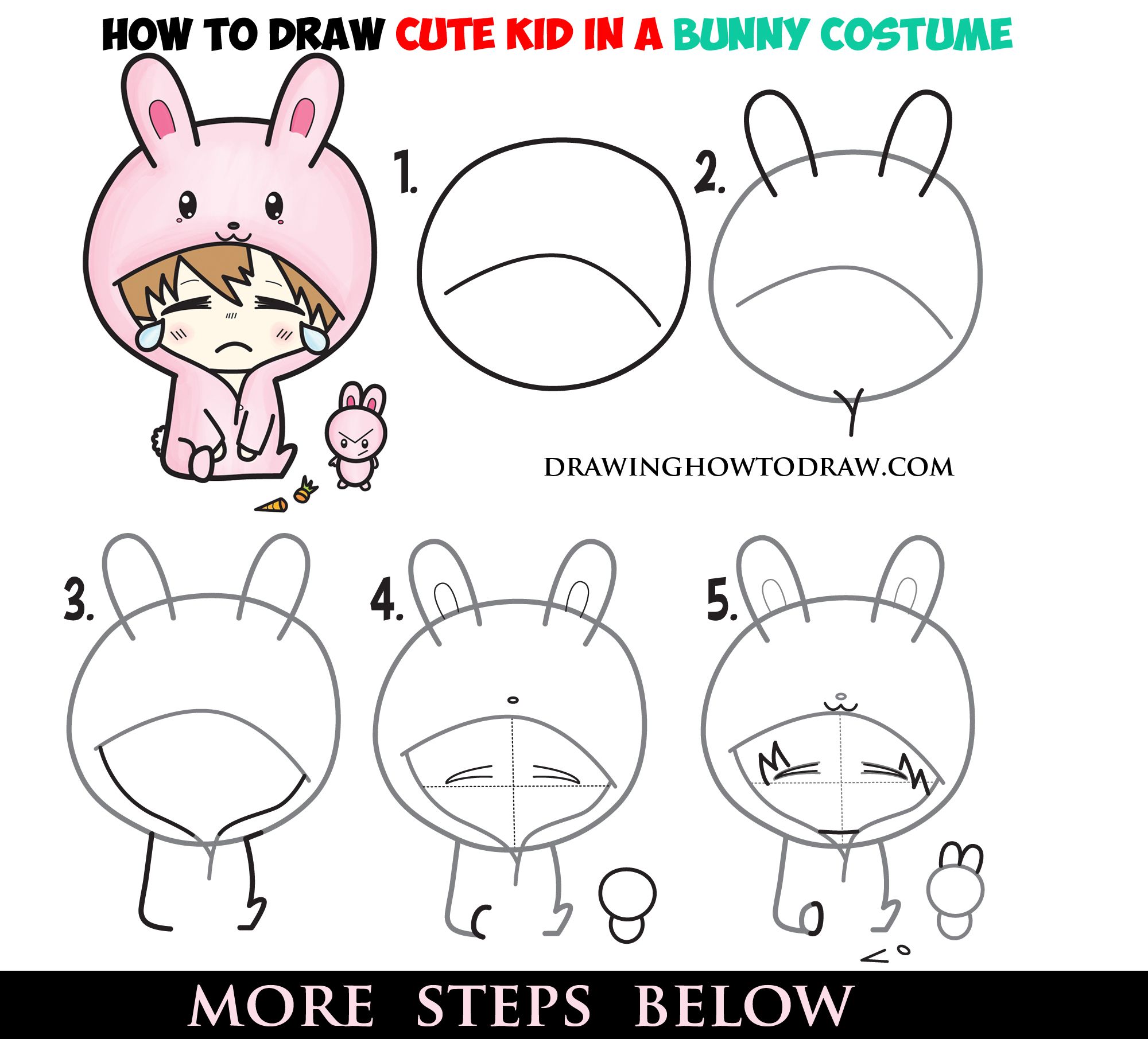 2000x1811 Learn How To Draw A Cute Chibi Character In Bunny Rabbit Onesie