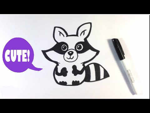 480x360 How To Draw A Raccoon