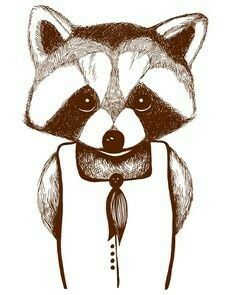 236x295 Raccoon Tattoo Royalty Free Stock Photos