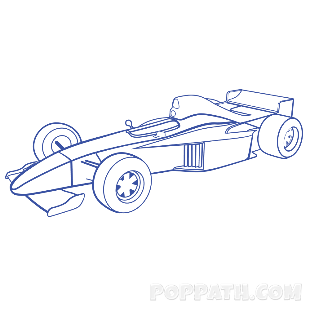 Formula 1 Car Line Drawing