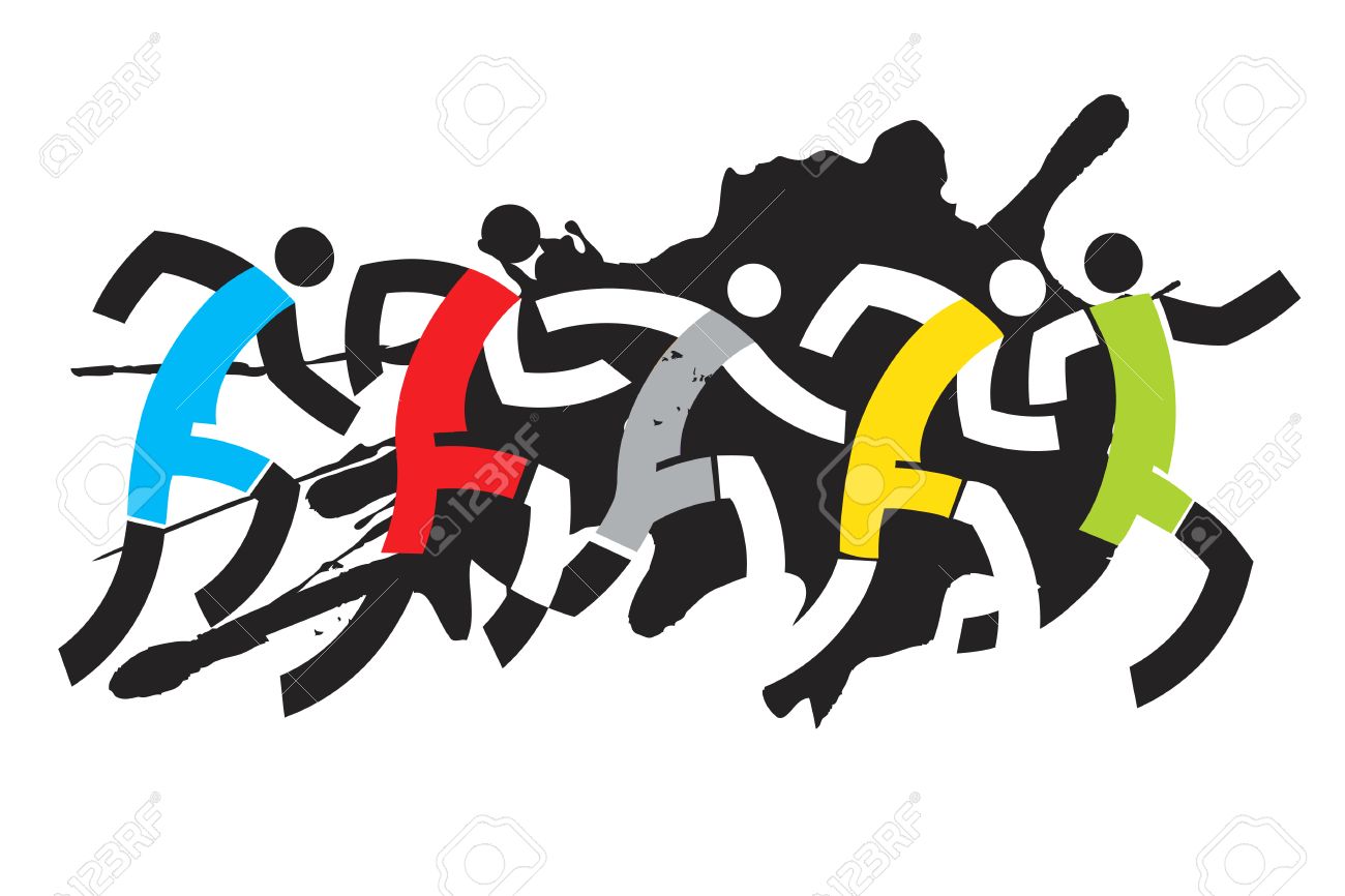 1300x866 Grunge Stylized Drawing Of Runner Race. Vector Illustration