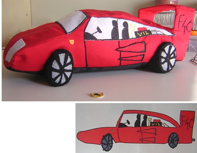 640x496 Turn Your Kid's Racing Car Drawings Into Plush Toys Autoguide