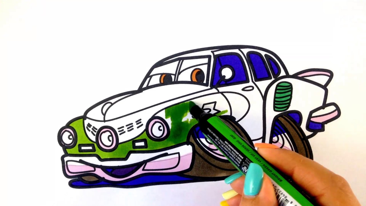 1280x720 How To Draw A Car. Tucker Torpedo Crazy Racing Car (Cartoon Cars 3