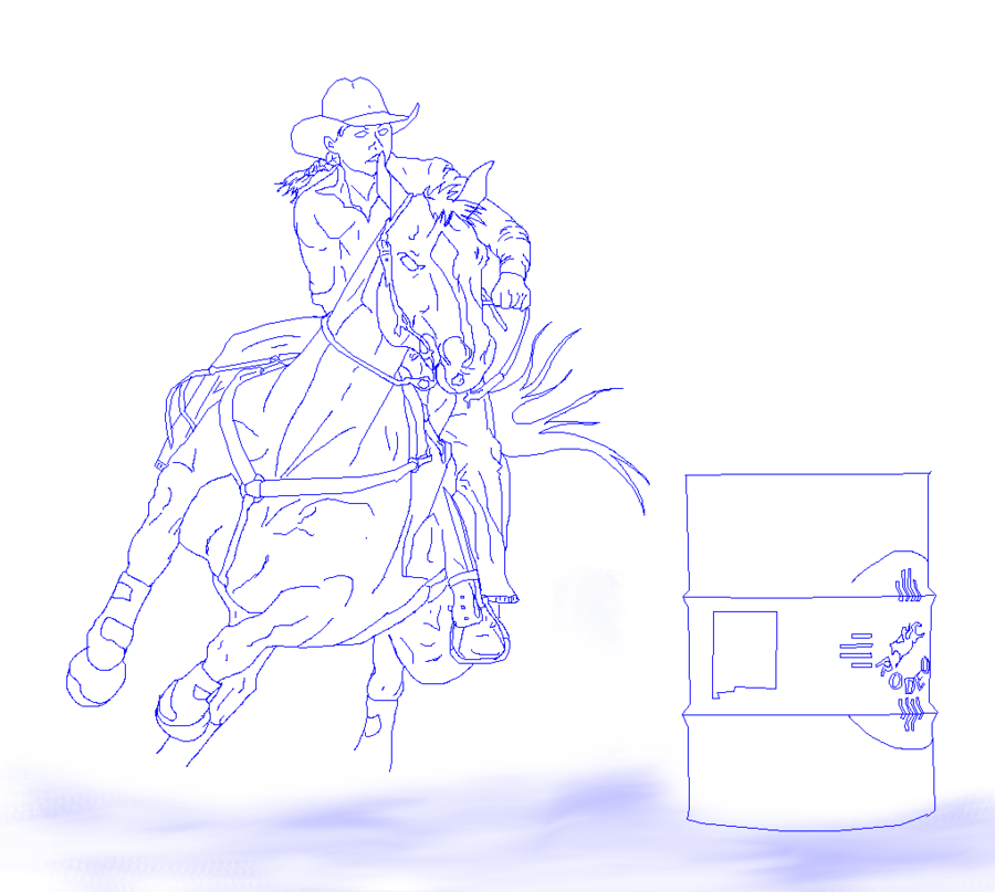 900x807 Barrel Racing Lineart By Brumbyhorsewarrior95