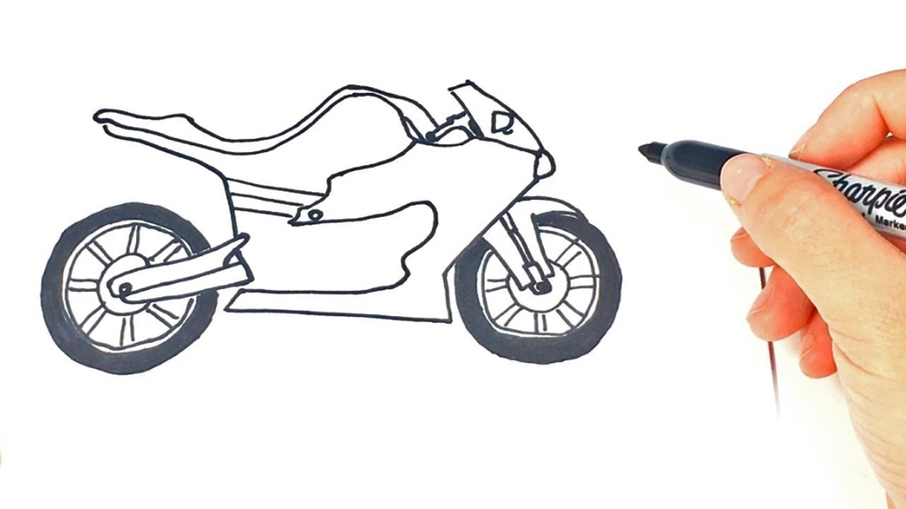 1280x720 How To Draw A Racing Motorcycle Step By Step