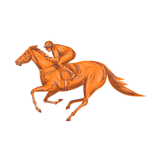 630x630 Jockey Horse Racing Drawing