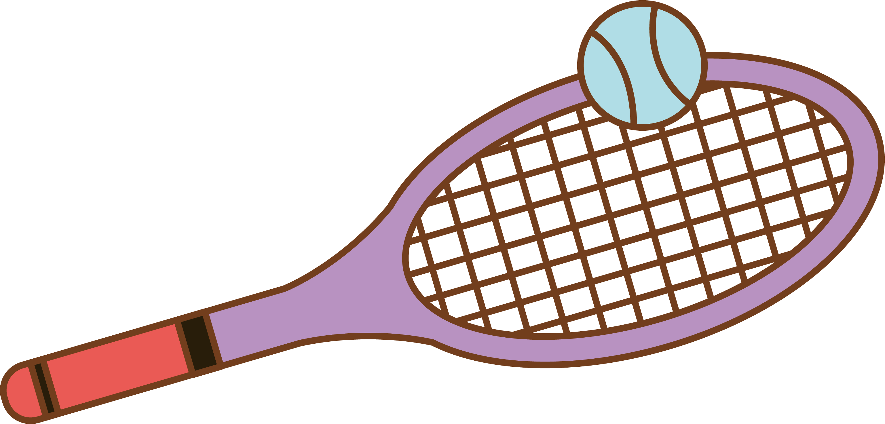 3074x1473 Tennis Badminton Racket Drawing