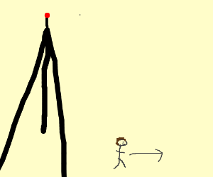 300x250 Running Away From Radio Tower (Drawing By Chicken Of The Cave)