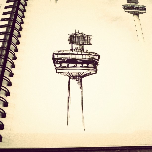 612x612 Stick And Ink Drawing Of The Radio City Tower