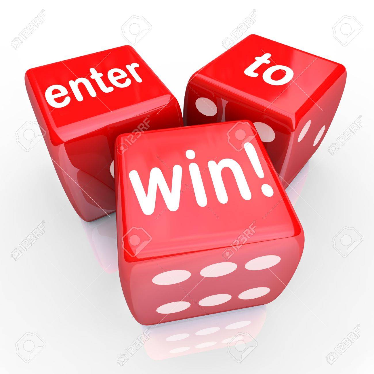 1300x1300 The Words Enter To Win On Three Red Dice To Illustrate Playing