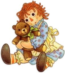 229x256 Raggedy Ann Clip Art From The Heart Postcards