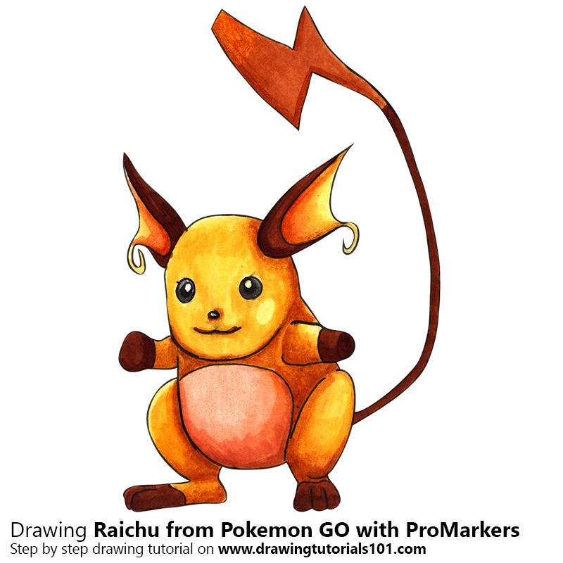 800x800 Raichu From Pokemon Go With Promarkers [Speed Drawing] Drawing