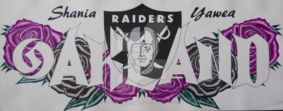 900x355 Shania Nameplate With Oakland Raiders Logo By Fuzybritches0420