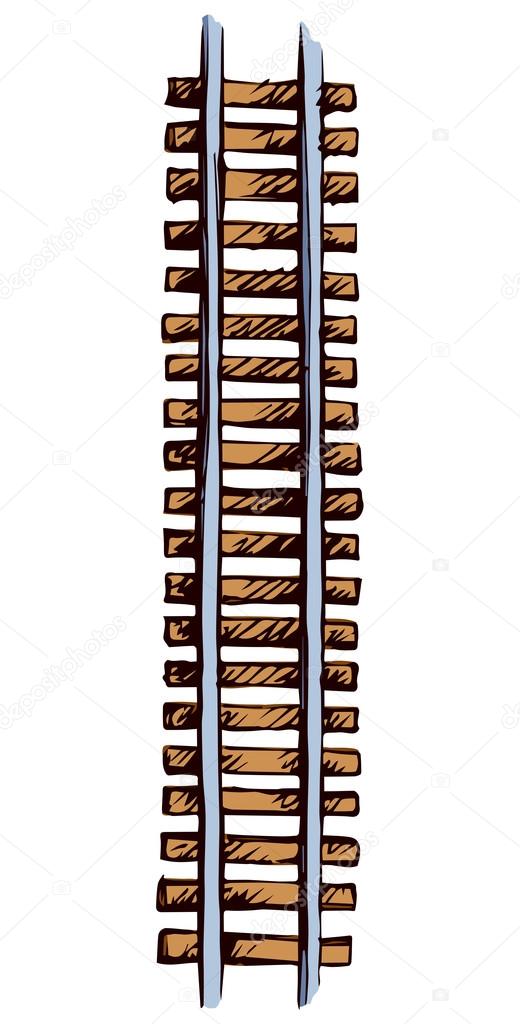 520x1024 Railway. Vector Drawing Stock Vector Marinka