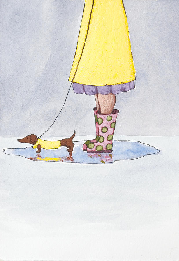 618x900 Rain Boots Painting By Christy Beckwith